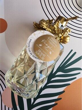 Asquith & Somerset Pumpkin Clove Scented Hand Wash Geometric Glass 16.9 Oz